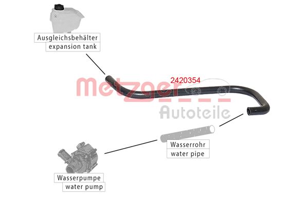 METZGER 2420354 Kühlerschlauch